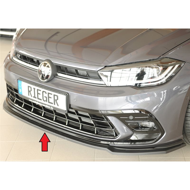 Añadido delantero Rieger VW Polo (AW) GTI 06.21- (ex facelift) 5-puertas Polo (AW) R-Line 06.21- (ex facelift) 5-puertas
