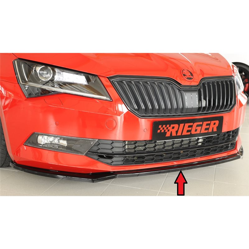 Añadido delantero Rieger Skoda Superb III (3T/3V) 03.15-10.18 (antes facelift 1), 11.18-07.19 (antes facelift 2) sedan, station 