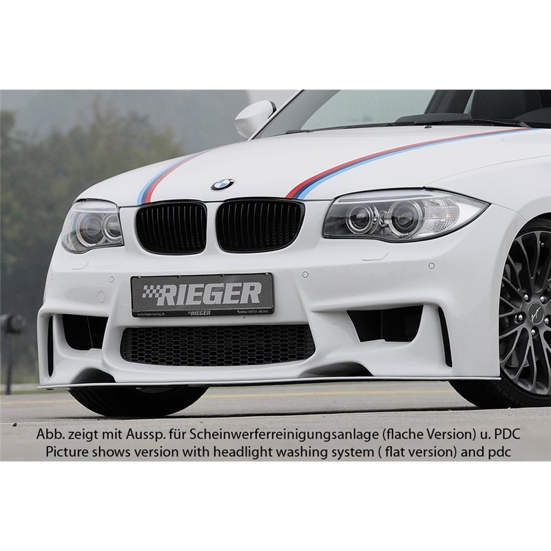 Paragolpes Rieger BMW 1-series E82, E88 (182 / 1C) 10.07- coupe, cabrio 1-series E87 (187 / 1K2/1K4) 09.04-08.11 4-puertas, seda