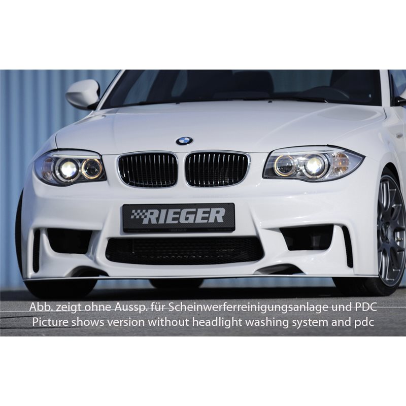 Paragolpes Rieger BMW 1-series E82, E88 (182 / 1C) 10.07- coupe, cabrio 1-series E87 (187 / 1K2/1K4) 09.04-08.11 sedan, 4-puerta