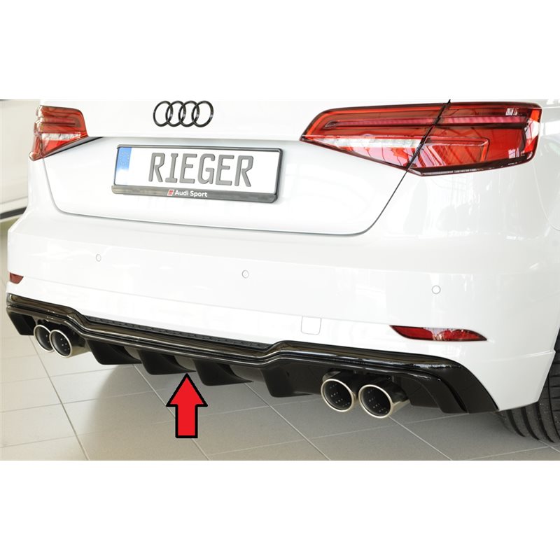 Añadido trasero Rieger Audi A3 (8V) 09.16- (ex facelift) 3-puertas (hatchback 8V1), 5-puertas (sportback 8VA)