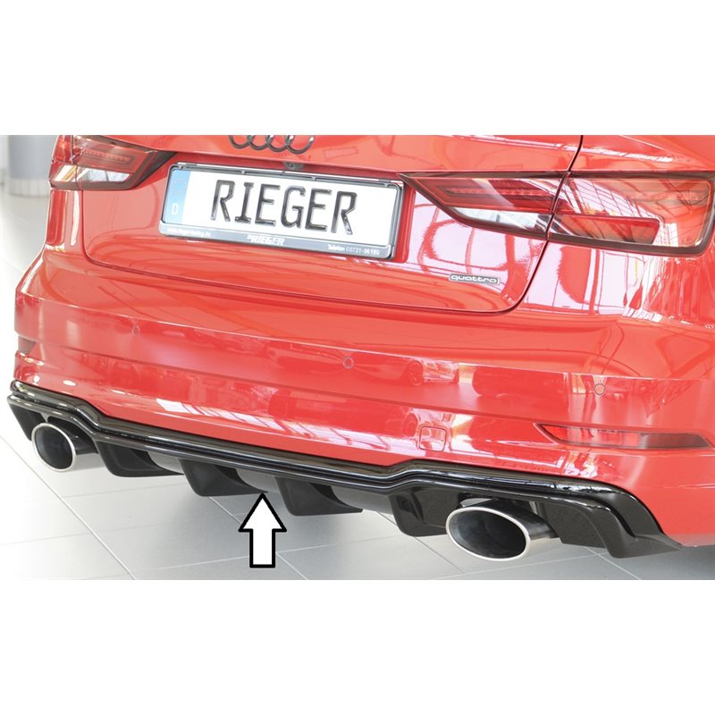 Añadido trasero Rieger Audi A3 (8V) 09.16- (ex facelift) 5-puertas (sedan 8VS), 3-puertas (cabrio 8V7) A3 S3 (8V) 09.16- (ex fac