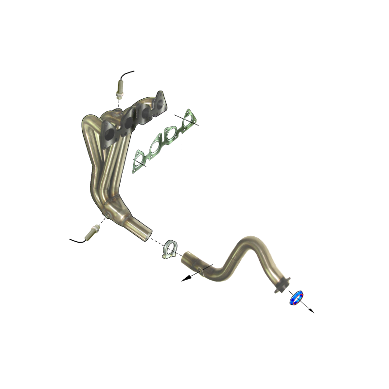 Colector escape deportivo Rcracing Audi A4 1.8 20V 125Cv Mºadr 11/94_00