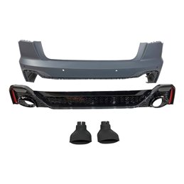 Paragolpes Trasero Audi A6 C8 4 puertas Look RS6 Carbono