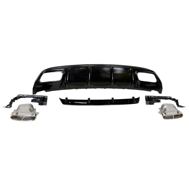 Difusor Trasero Mercedes W176 2012-2018 Look AMG A45 ABS