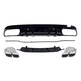 Difusor Trasero Mercedes W205 2019 4P / SW Look C63 ABS
