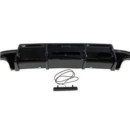 Difusor Trasero Volkswagen Golf 7 look TCR Negro Brillante