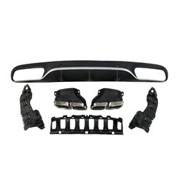 Difusor Trasero Mercedes W205 2014-2018 Coupe Look AMG C63 ABS