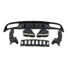 Difusor Trasero Mercedes W205 2014-2018 Coupe Look AMG C63 ABS