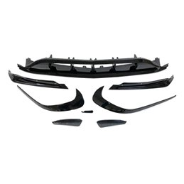 Spoiler Delantero Mercedes W176 16-18 Look AMG A45 Negro Brillante