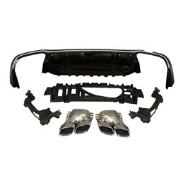 Difusor Trasero Mercedes W213 2020+ 4 puertas look AMG E63 ABS