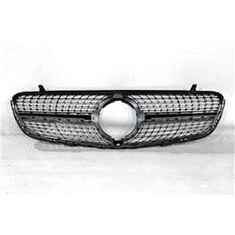 Parrilla Mercedes GLC X253 2015-2019 Diamond Full Black Con Cámara