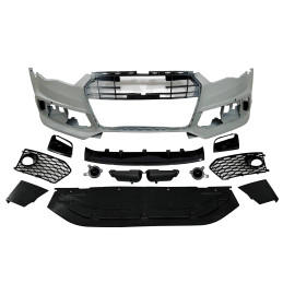 Paragolpes Delantero Audi A6 2015-2018 C7 Look RS6 Carbono