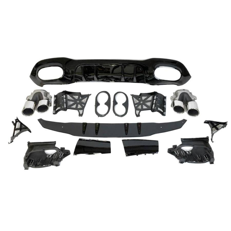 Difusor Trasero Mercedes V177 Look AMG A45 4 Puertas