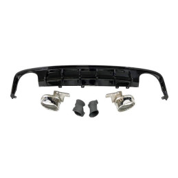 Difusor Trasero Audi A6 / A6 Avant C8 19-21 Look RS6 Negro brillante