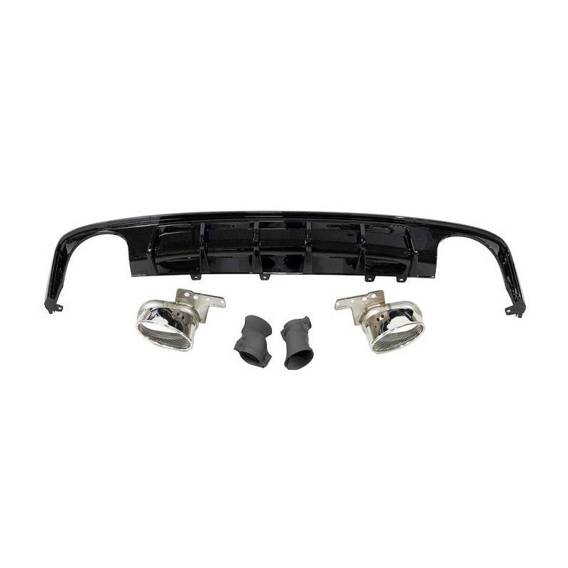 Difusor Trasero Audi A6 / A6 Avant C8 19-21 Look RS6 Negro brillante