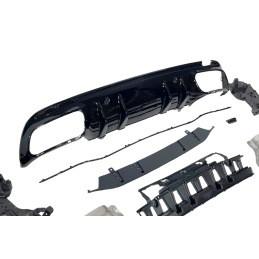 Difusor Trasero Mercedes W205 2019 4P / SW Look C63 Black