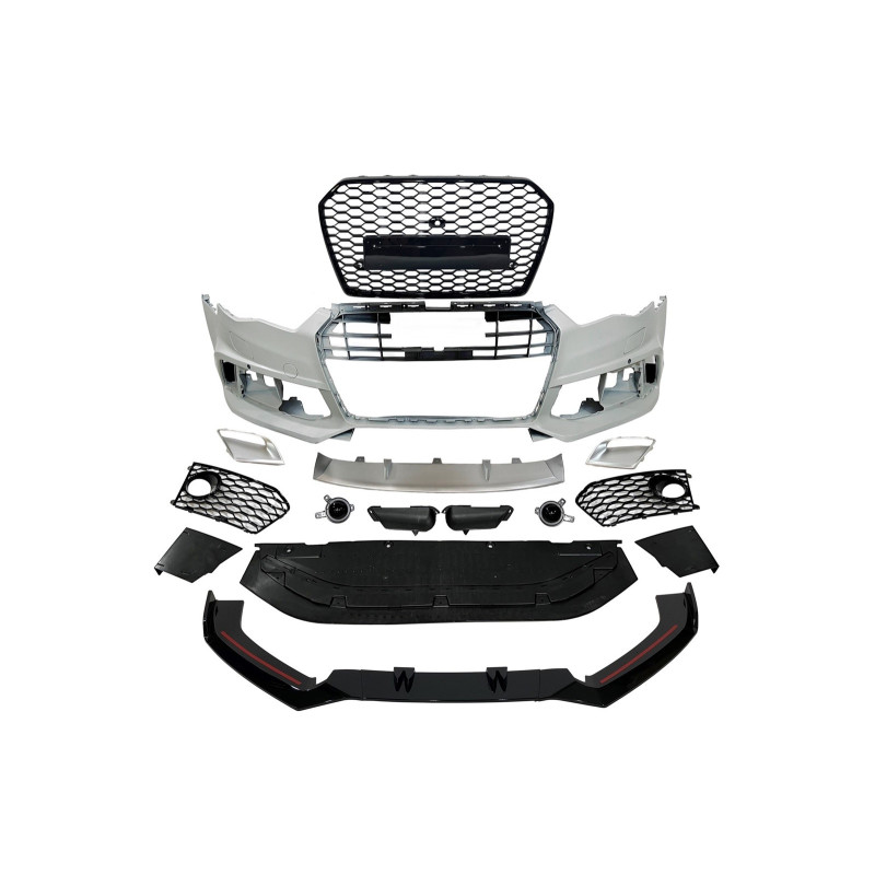 Paragolpes Delantero Audi A6 2015-2018 C7 Look RS6 Spoiler Cámara