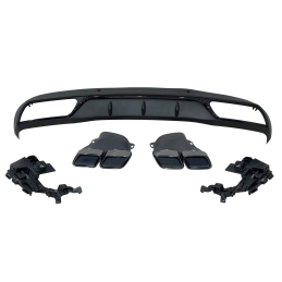 Difusor Trasero Mercedes W205 2014-2018 4P / SW Look C63 ABS