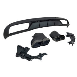 Difusor Trasero Mercedes W205 2014-2018 4P / SW Look C63 ABS
