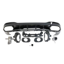 Difusor Trasero Mercedes W118 CLA Look A35 Negro Brillo