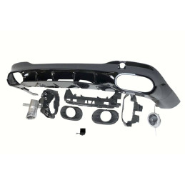 Difusor Trasero Mercedes W118 CLA Look A35 Negro Brillo