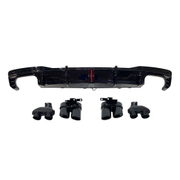 Difusor Trasero Audi A7 C8 2019-2024 Look S7 para SLine
