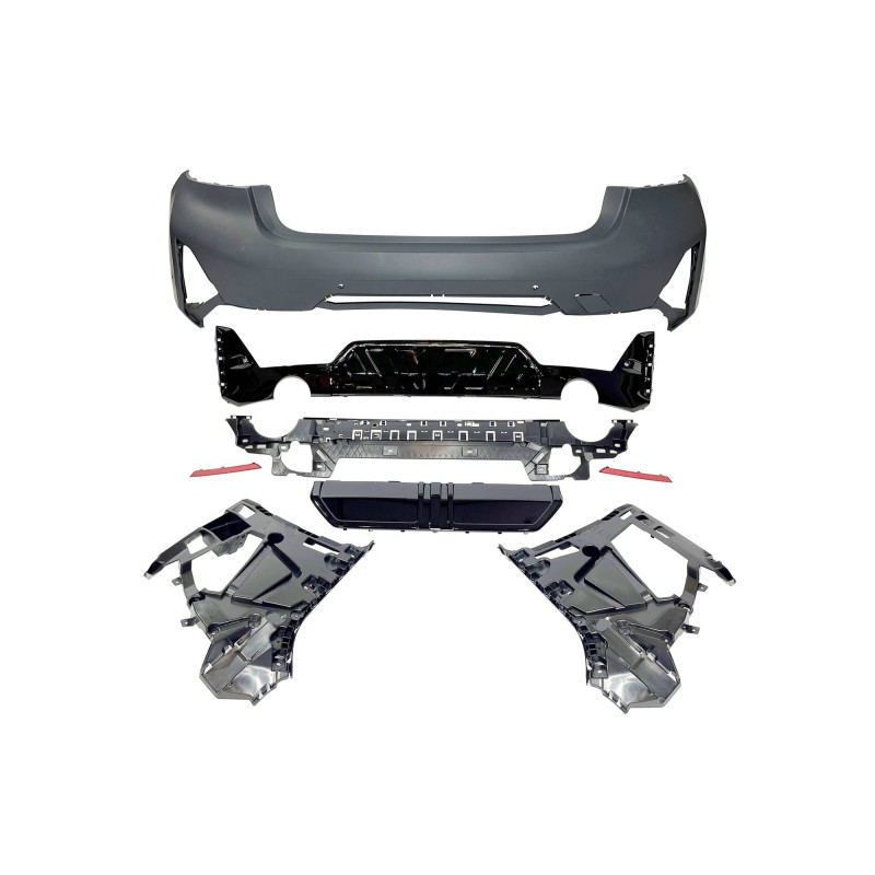 Paragolpes Trasero BMW G20 LCI 2023+ look M-Performance Brillante Negro
