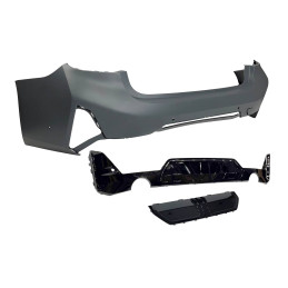 Paragolpes Trasero BMW G20 LCI 2023+ look M-Performance Brillante Negro