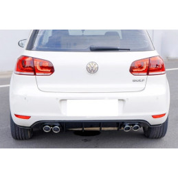 Difusor Trasero Volkswagen Golf 6 look Golf 7.5 R Negro Brillante