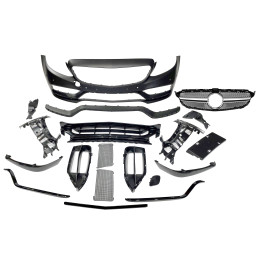Paragolpes Delantero Mercedes W205 2014-2018 Coupe / 4P / SW look AMG C63
