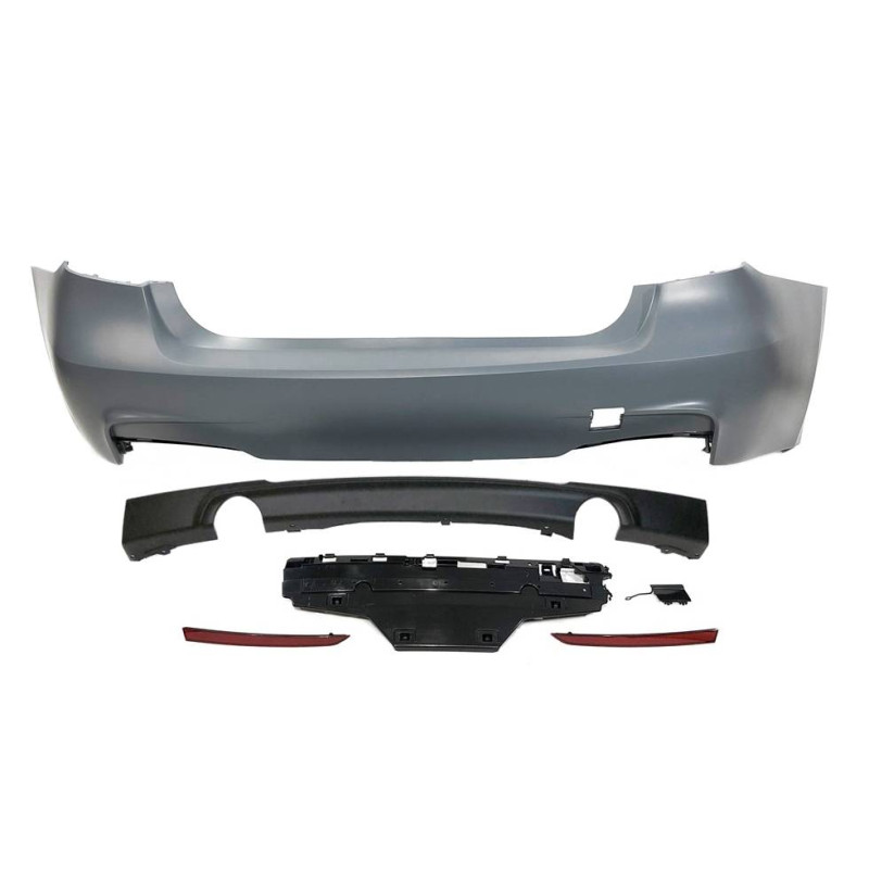 Paragolpes Trasero BMW F30 Look M-Tech Doble Salida
