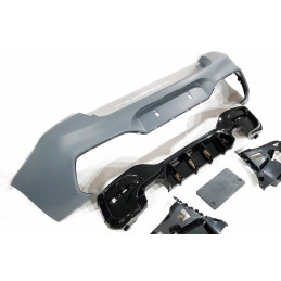 Paragolpes Trasero BMW F20 /F21 LCI 15-18 Look Performance 2 Salidas doble Brillante Negro