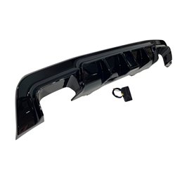 Difusor Trasero BMW E60 look M Performance Brillante Negro Luz de freno led