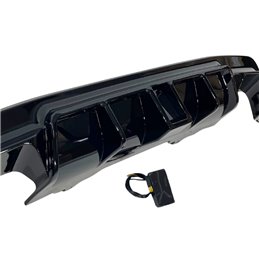 Difusor Trasero BMW E60 look M Performance Brillante Negro Luz de freno led