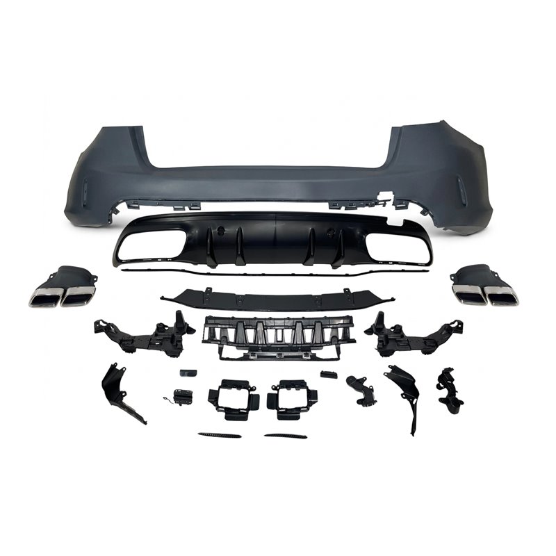 Paragolpes Trasero Mercedes W205 4P 2014-2021 Look C63 New Black