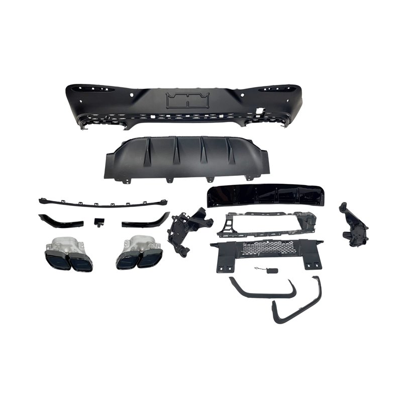 Difusor Trasero Mercedes C254 GLC 2023+ Coupe look AMG GLC63 Black